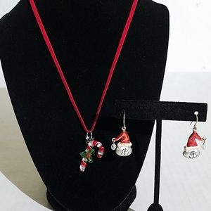 Christmas necklace and earring bundle 3t2